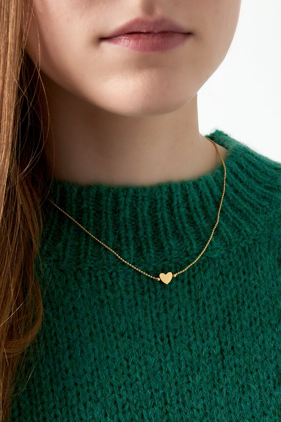 Necklace heart Gold Color Stainless Steel Picture3